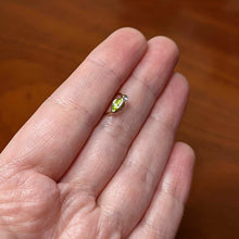 Load image into Gallery viewer, 20G 5/16 Clear Gem Gold Tone Lush Green Leaf Nose Hoop