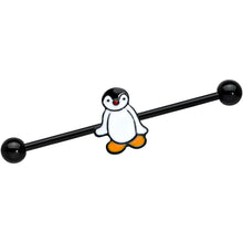 Load image into Gallery viewer, 14G Black Baby Penguin Industrial Barbell 38mm