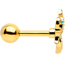 Load image into Gallery viewer, 16G 1/4 Clear CZ Gem Gold Tone Heart Butterfly Cartilage Tragus