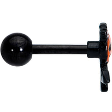Load image into Gallery viewer, 16G 1/4 Black Dancing Skeleton Pumpkin Halloween Cartilage Tragus