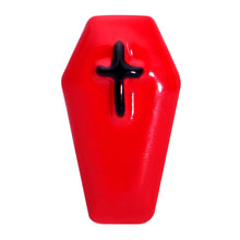 Load image into Gallery viewer, 20G 1/4 Black Cross Red Coffin Halloween Nose Bone
