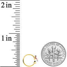 将图片加载到图库查看器,20G 5/16 Gold Tone Waving Snowman Christmas Nose Hoop