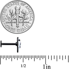 Load image into Gallery viewer, 16G 5/16 Black Hipster Ghost Halloween Labret Monroe Tragus