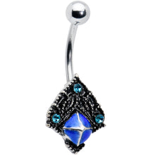 将图片加载到图库查看器,Blue Gem Rococo Blues Elegant Belly Ring