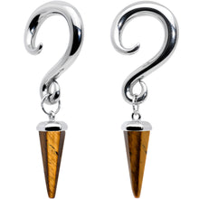Load image into Gallery viewer, 4G Brown Stone Point Spiral Taper Ear Weights