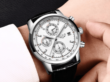 Load image into Gallery viewer, Men's Waterproof Watch With Chronometers Date Display And Fluorescent Pointers Excellent Look Perfect Gift