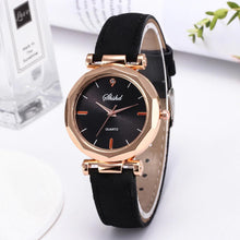 将图片加载到图库查看器,Women Watch Rhinestone Fashion Exquisite Women Leather Casual Watch Luxury Analog Quartz Crystal Wristwatch Bracelet Watch For Women and Girls