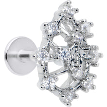 Load image into Gallery viewer, 16G 1/4 Clear CZ Gem Constellation Labret Monroe Tragus