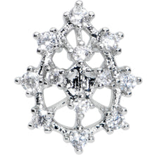 Load image into Gallery viewer, 16G 1/4 Clear CZ Gem Constellation Labret Monroe Tragus