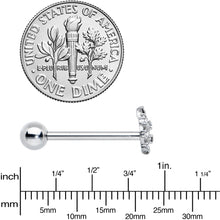 将图片加载到图库查看器,Clear Gem Constellation Barbell Tongue Ring