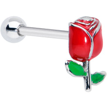 Load image into Gallery viewer, Roses Are Red Valentines Day Barbell Tongue Ring