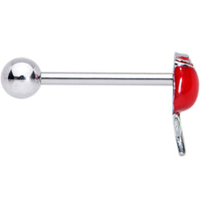 Load image into Gallery viewer, Roses Are Red Valentines Day Barbell Tongue Ring
