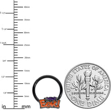 将图片加载到图库查看器,16G 3/8 Black Eek Purple Spider Halloween Hinged Segment Ring