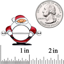 Load image into Gallery viewer, 14G 5/8 Ooh Jolly Santa Claus Christmas Nipple Shield Set