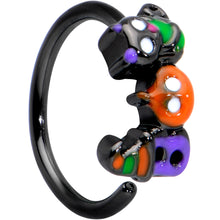 Load image into Gallery viewer, 20G 1/4 Black Boo Party Halloween Nose Hoop