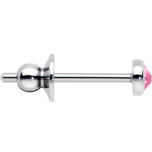 将图片加载到图库查看器,3mm Pink Gem Bezel G23 Titanium Post Stud Earrings