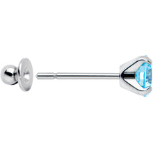 Load image into Gallery viewer, Blue CZ Gem 5mm G23 Titanium Post Stud Earrings