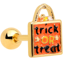 Load image into Gallery viewer, 16G 1/4 Gold Tone Trick or Treat Halloween Cartilage Tragus
