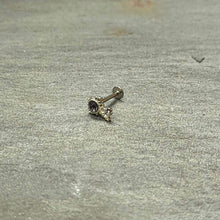 Load image into Gallery viewer, 16G 5/16 Purple Gem Unlock My Heart Key Labret Monroe Tragus