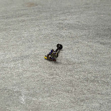 Load image into Gallery viewer, 16G 5/16 Black Witch Cat Halloween Labret Monroe Tragus