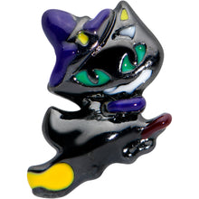 Load image into Gallery viewer, 20G 1/4 Witch Flying Cat Halloween Nose Bone