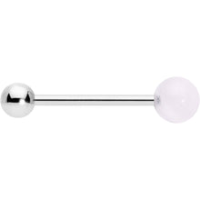 Load image into Gallery viewer, Pink Synthetic Light Rose Quartz Barbell Tongue Ring
