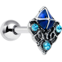 将图片加载到图库查看器,16G 1/4 Blue Gem Rococo Blue Cartilage Tragus Earring