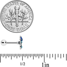 将图片加载到图库查看器,16G 1/4 Blue Gem Rococo Blue Cartilage Tragus Earring