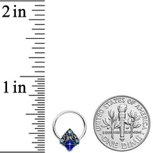 将图片加载到图库查看器,16G 3/8 Blue Gem Rococo Blue BCR Captive Ring