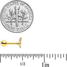 Load image into Gallery viewer, 16G 1/4 Gold Tone Sweet Simple Butterfly Cartilage Tragus Earring