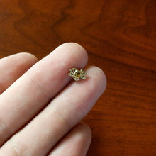 Load image into Gallery viewer, 16G 5/16 Yellow Gem Gold Tone Duet Scroll Labret Monroe Tragus