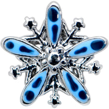 Load image into Gallery viewer, 16G 5/16 Snowflake Blues Christmas Labret Monroe Tragus