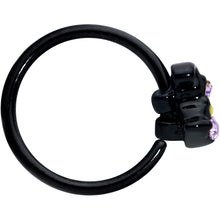 Load image into Gallery viewer, 20G 5/16 Clear Gem Black Witch Hat Halloween Nose Hoop