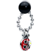 Load image into Gallery viewer, Ladybug Chain Dangle Non Pierced Magnetic Clip On Fake Septum Ring