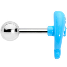 Load image into Gallery viewer, 16G 1/4 Eyelash Blue Whale Flower Cartilage Tragus Earring
