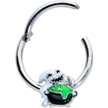 将图片加载到图库查看器,16G 3/8 Ghost Goo Cauldron Halloween Hinged Segment Ring