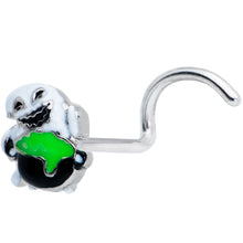 Load image into Gallery viewer, 20G 1/4 Ghost Goo Cauldron Halloween Left Side Nose Screw