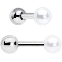 Load image into Gallery viewer, 16G 1/4 Nautical Rainbow Shell Seahorse Cartilage Tragus Set of 3