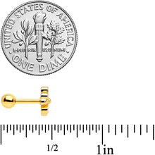 Load image into Gallery viewer, 16G 1/4 Gold Tone White Texture Daisy Flower Cartilage Tragus