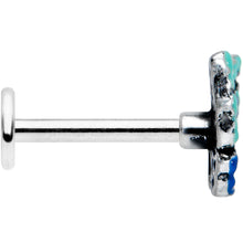 Load image into Gallery viewer, 16G 5/16 Aurora Gem Colorful Glam Butterfly Labret Monroe Tragus