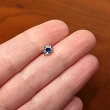 Load image into Gallery viewer, 16G 5/16 Clear Blue Gem Oval Swirl Labret Monroe Tragus