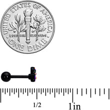 Load image into Gallery viewer, 16G 1/4 Black Boo Party Halloween Cartilage Tragus Earring