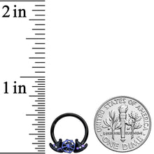 将图片加载到图库查看器,16G 3/8 Black Spider Web Witch Hat Halloween Hinged Segment Ring