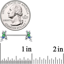 将图片加载到图库查看器,14G 9/16 Clear Gem Polka Dot Frog Barbell Nipple Ring Set