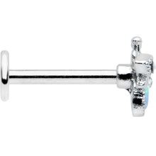 Load image into Gallery viewer, 16G 5/16 White Synthetic Opal Insect Labret Monroe Tragus