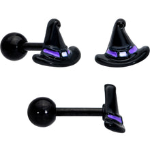 Load image into Gallery viewer, 16G 1/4 Pink Gem Spider Witch Halloween Cartilage Tragus Set of 3