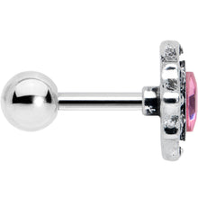 Load image into Gallery viewer, 16G 1/4 Pink Gem Rhombus Retro Cartilage Tragus Earring
