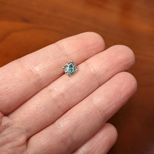 Load image into Gallery viewer, 16G 5/16 Blue Gem Retro Rhombus Labret Monroe Tragus