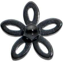 将图片加载到图库查看器,20G 1/4 Black Loop Petal Flower L Shape Nose Ring