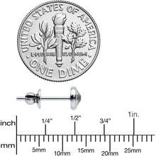 Load image into Gallery viewer, 4mm Clear Crystal Implant Grade Titanium Stud Earrings